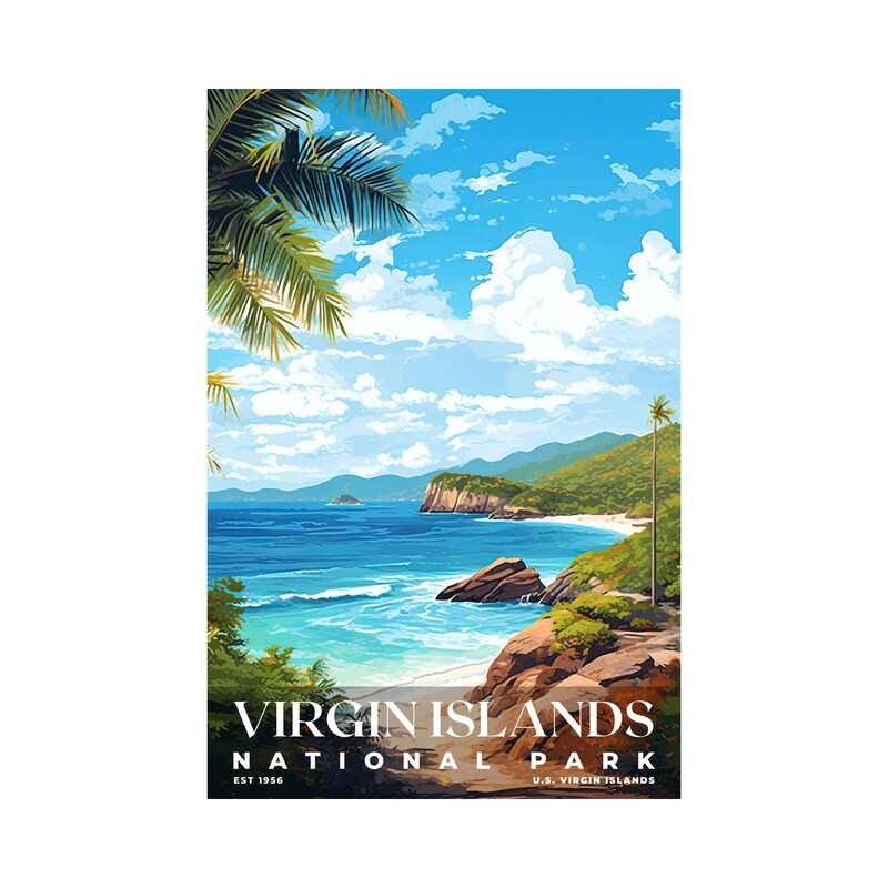 Virgin Islands National Park Poster, Travel Art, Office Poster, Home Decor | S6
